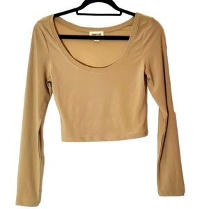 OPEN edit Nude Crop Top in Size Small from Nordstrom.